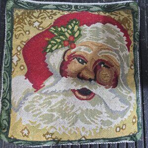 Festive Santa Claus Holiday Pillow